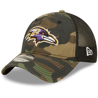 Men's New Era Camo Buffalo Bills Woodland Trucker 2.0 9FIFTY Snapback Hat