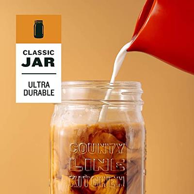 County Line Kitchen Cold Brew Mason Jar iced Coffee Maker 2 Quart Flip Cap  Lid