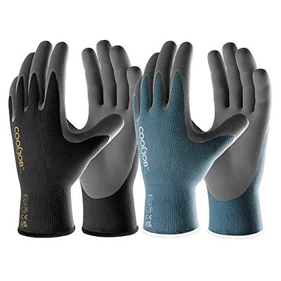 COOLJOB Micro-Foam Nitrile Safety Work Garden Gloves with