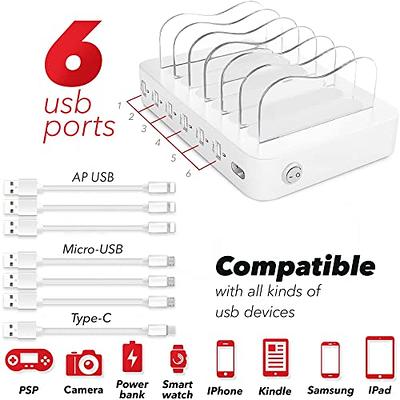 Unitek USB C Charging Station, 120W 10 Port Type C Charging Organizer for  Multiple Devices, iPhone, Smartphones, Tablets, Supports 10 iPads Charging