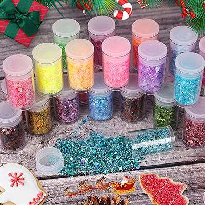 Fashion 8 colors cosmetic grade chunky nail glitter powder for face body  nail