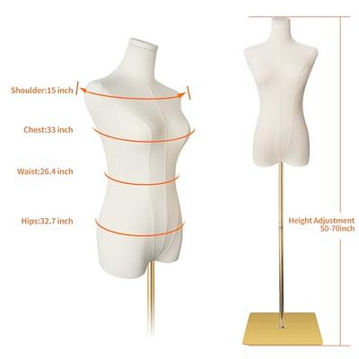 Unisex Mannequin Stand Torso Body with Stable Base Adjustable Girls Boys  Manikin 2 Years Old 