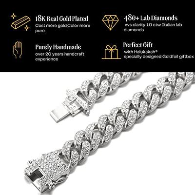 Halukakah Men's Iced Out Cuban Link Chain
