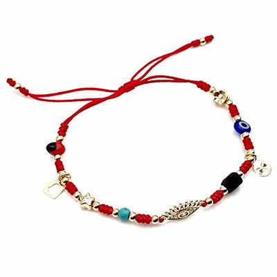 Good Luck Dainty Red Cord Bracelet Positive Energy 14k Gold 