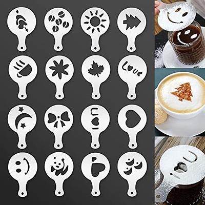 Milk Frother Handheld Coffee Art Set - with Milk Frother Pitcher, Powder  Cocoa Shaker, Latte Art Pen, Coffee Stencils, Coffee Spoons