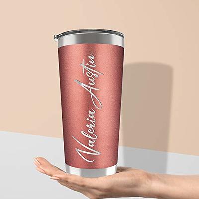 Personalized Stanley Tumbler 30oz 40oz Rose Quartz Custom Engraved  Christmas Gift for Her Insulated Travel Mug Custom Tumbler 