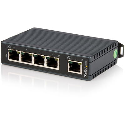 MokerLink 5 Port PoE 100Mbps Industrial DIN-Rail Ethernet Switch