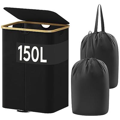Lifewit 150L Double Laundry Hamper with Lid, Large Laundry Basket with  Bamboo Handles and Removable Laundry Bags, Foldable Clothes Hampers for  Laundry for Bedroom, Bathroom, Dorm, Laundry Room, Black - Yahoo Shopping
