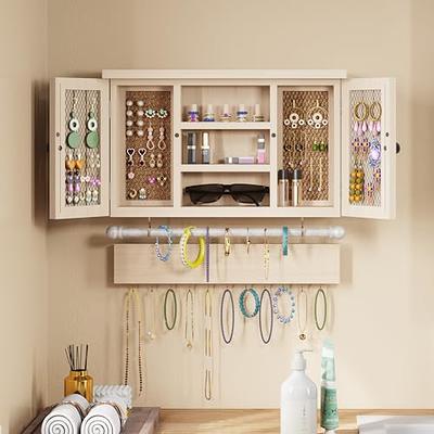 Necklace Rack, Wall Mounted, Jewelry Holder with Hooks