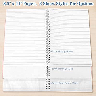 Spiral Notebook, College Ruled Notebook Journal, 8.5 x 11 Lined Paper  Journal Notebook Pack, A4 Large Subject Notebook for Work, School, Notes,  560 Pages, 24pcs Index Tabs, Assorted Pastel Notebook - Yahoo Shopping