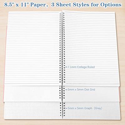 Left Handed Notebooks College Ruled [3 Pack, 100 Pages] | 9x11 Left Handed Spiral Notebook w/ Waterproof Covers | Lefty Notebooks for Note Taking