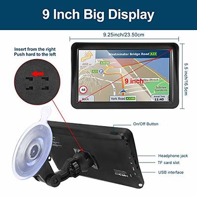 GPS Navigation for Car,Latest 2023 Map, 9 inch Touch Screen Real Voice  Spoken Turn-by-Turn Direction Reminding Navigation System for Cars, GPS