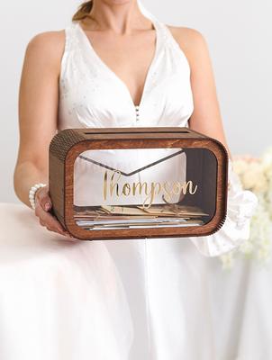 ZENFUN Wooden Wedding Card Box with Lock and Card Sign, Large Rustic Wood  Hollow Card Box, Wedding Reception Box for Party Supplies, Baby Showers,  Birthdays, Anniversaries - Yahoo Shopping