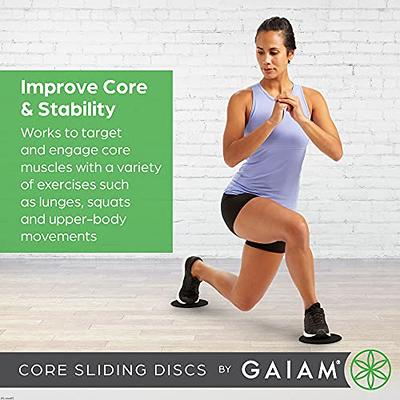 Gaiam Core Sliding Discs - Dual Sided Workout Sliders for Carpet & Hardwood  Floor - Home Ab Pads Exercise Equipment Fitness Sliders for Women and Men,  Grey/Black - Yahoo Shopping