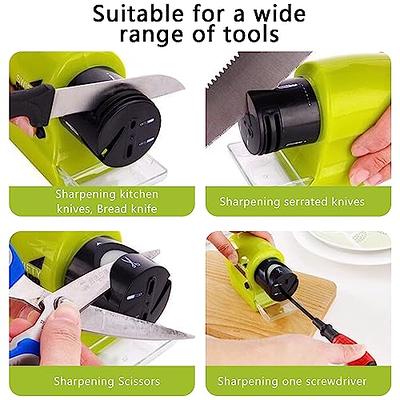  Electric Knife Sharpener for Kitchen Knives, Powerful Motor  with Precision Guides and Professional Diamond Abrasives, Expert Automatic  Angle Detection For Sharper Knives Black: Home & Kitchen