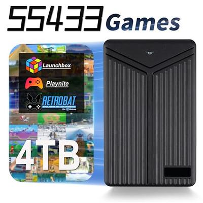 Retro Game Console with Built in 4280 Top Games, Emulator Console  Compatible with PS4/PS3/PS2/WII/WIIU/PSP, 2TB External Hard Drive with  LaunchBox