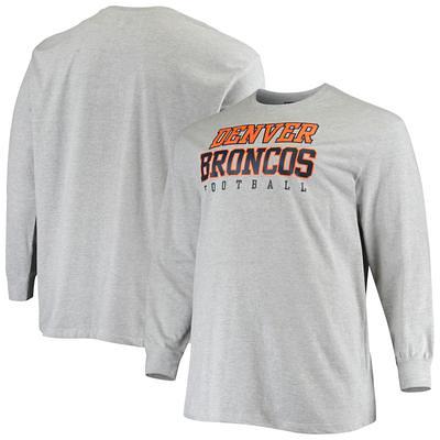 Denver Broncos Fanatics Branded Pill Stack Long Sleeve Hoodie T-Shirt -  Heather Navy