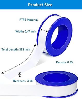 Teflon Tape Plumbers Tape for Leaky Pipes 8 Rolls Teflon Tape 1/2 inch  Plumbing Tape for Leaks PTFE Tape for Shower Head and Pipe Thread Tape Pipe