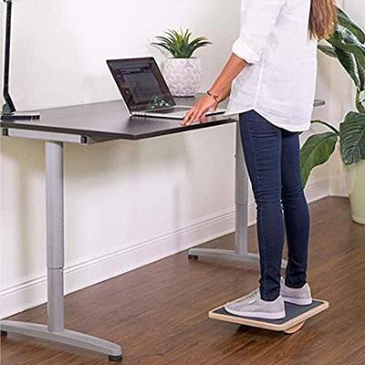 Portable Standing Desk Mat Anti-Fatigue Wooden Wobble Balance