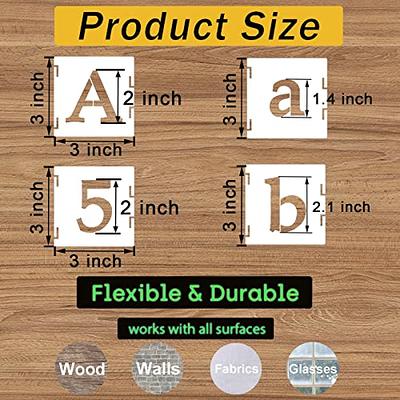 DZXCYZ 2 Inch Letter Stencils Numbers Craft Stencils, 42 Pcs Reusable  Plastic Alphabet Drawing Templates for Painting on Wood, Wall, Fabric,  Rock