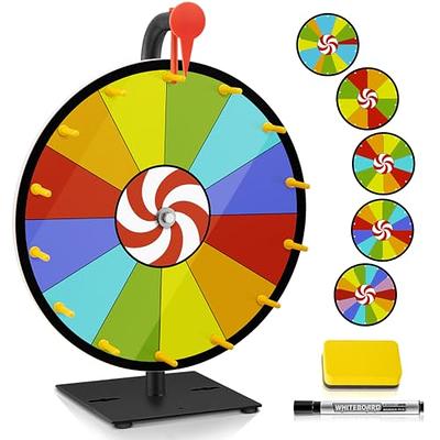  Spin The Wheel 11.81 Inch 10 Slots Spinning Wheel Game 5 Colors  Reusable Prize Wheel of Fortune Spinner Wheel Dry Erase with Suction Cup  Base for Party Carnival Tradeshow Prize Wheel