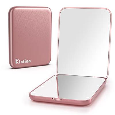 ccHuDE 2 Pcs Square Compact Folding Mirrors Vintage Rose Pocket