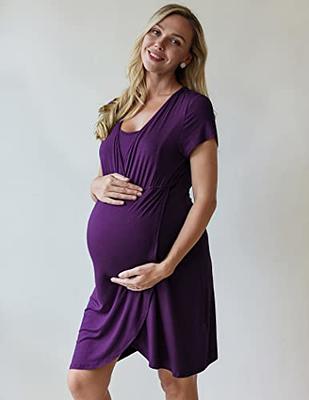 Ekouaer Maternity Nightgown for Women Nursing Gown Button Down Nightwear  Breastfeeding Sleepwear - Yahoo Shopping