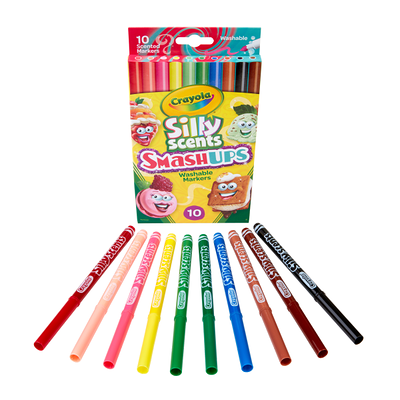 Crayola Silly Scents Sweet Washable Art Markers Broad Line, Child, 10 Pieces