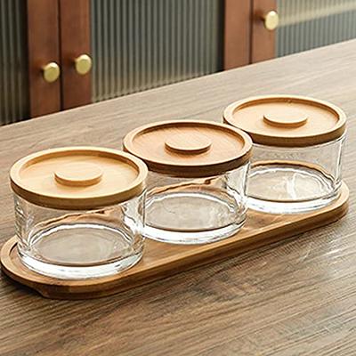 Chip And Dip Serving Set With Bamboo Tray Snack Candy Fruit - Temu