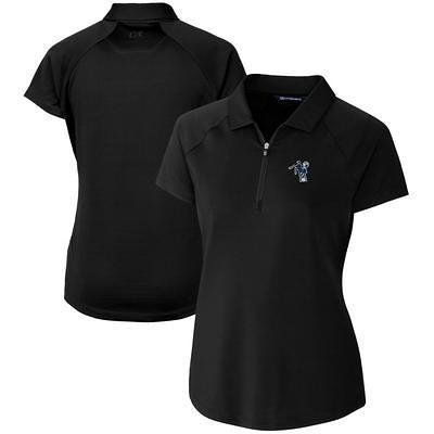 Miami Dolphins Cutter & Buck Throwback Logo Pike Banner Stretch Polo - Black