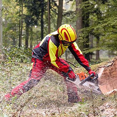 Pfanner Protos Integral Arborist Helmet - Yellow/Grey 