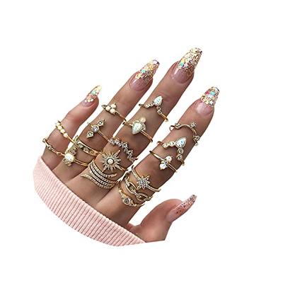 Gold Bohemian Ring Set for Women Teen Girls Knuckle Rings Stackable Boho  Vintage