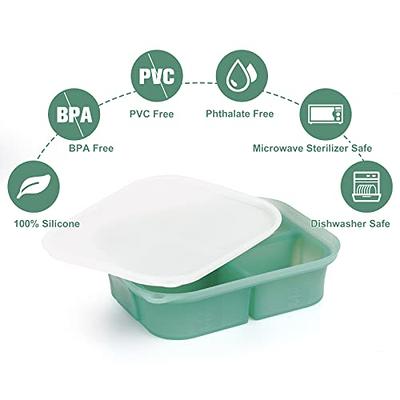Baby Food Storage Tray Silicone PopOut Portion Freezer Tray (4 Pack)  Breastmilk