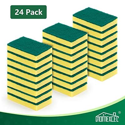 HOMEXCEL 24 Count Heavy Duty Scrub Sponges Kitchen,Small Dish Sponges for  Kitchen,Flexible Household Cleaning,3.5X2.1X0.9 - Yahoo Shopping