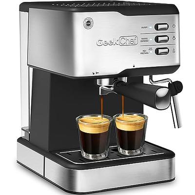 15 Bar Espresso Machine, Stainless Steel Espresso Coffee Machine for  Cappuccino, Latte, Espresso Maker for Home, 1.5L Water Tank 