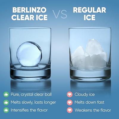 Premium Berlinzo Clear Ice Ball Maker - 2-inch Round Ice Balls for