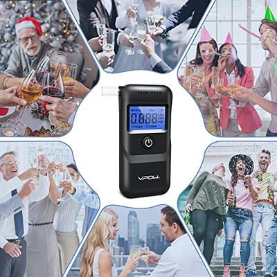 Breathalyzer to Test Alcohol, VPOW Alcohol Breathalyzer Tester with Digital  Blue LCD Display, Grade Accuracy Personal Breathalyzers Alcohol Tester for  Home Professional Use, Black - Yahoo Shopping