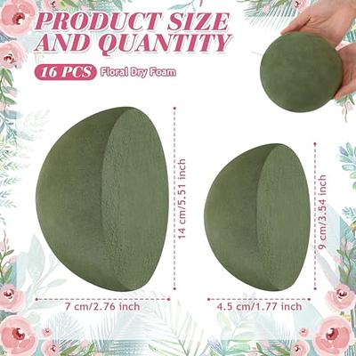  8 Pcs Half Ball Floral Dry Foam Green Floral Foam Round Foam  Block Dry Foam Balls Large Flower Foam Craft Foam for Artificial Plant  Bouquet Arrangement DIY Craft (3.54 x 1.77