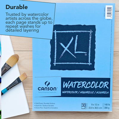 Canson XL Series Watercolor Paper, Wirebound Pad, 7x10 inches, 30 Sheets  (140lb/300g) - Artist Paper for Adults and Students - Watercolors, Mixed