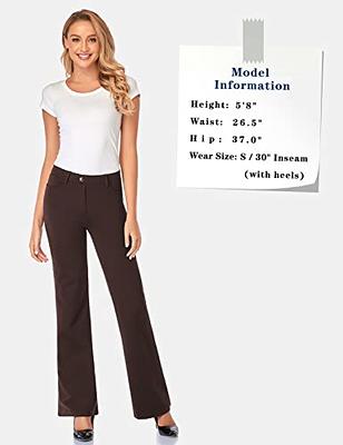 Tapata Women's 28''/30''/32''/34'' Stretchy Bootcut Dress Pants with  Pockets Tall, Petite, Regular for Office Work Business 34, Brown, XXL -  Yahoo Shopping