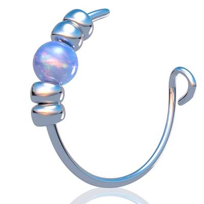 LV Clip-On Nose Ring Silver