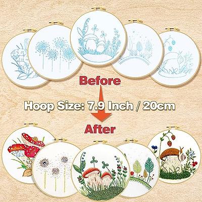  Armindou Embroidery Kit for Beginner Adults, Stamped Cross  Stitch Kits for Adult Beginners, Needlepoint Hand Embroidery Starter Kit  with landscape Pattern, 3 Embroidery Hoop, 3 Set Embroidery Supplies