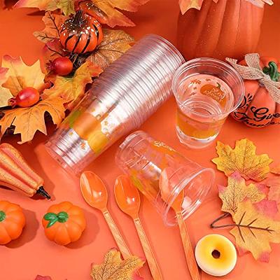 100 Pcs 12 oz Thanksgiving Disposable Cups Autumn Clear Plastic Cups  Tumblers Disposable Wine Glasses Plastic Glasses Wedding Cups for Liquor  Coffee Juice (Pumpkin) - Yahoo Shopping