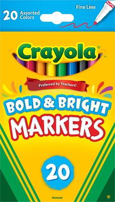 Crayola 588106 Washable Super Tips Markers, Assorted, 20/Set