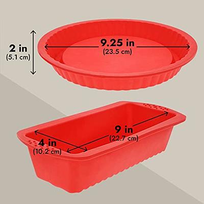 Lekue 8 Inch Square Silicone Cake Pan, Red