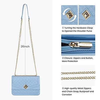 Crossbody Bags for Women Small Handbags PU Leather Shoulder Bag Ladies Purse  Evening Bag Quilted Satchels with Chain Strap 