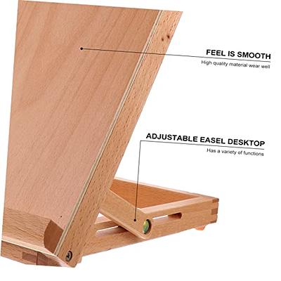 ARTIFY Portable Wooden Tabletop Art Easel for Painting Natural Beechwood