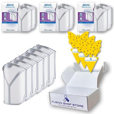 ZEVO Refills 4 Cartridges | Device Sold Separately+ 3 Pcs Yellow Sticky Fruit Trap