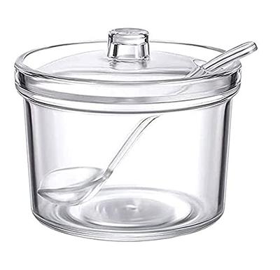 Mozacona Clean Acrylic Sugar Bowl Spice Jar Spice Storage Pot with