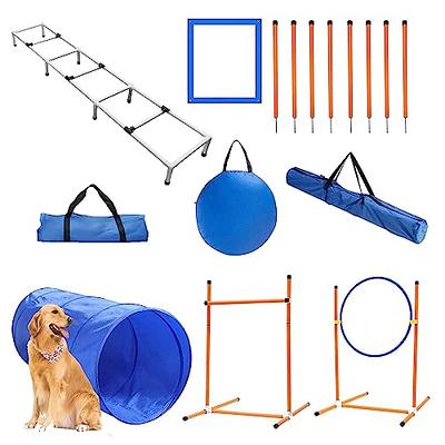 Dog Agility Course Equipments Obstacle Agility Training Starter Kit Dog  Tunnels